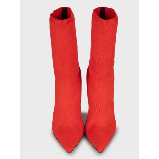NWOB Ben Taverniti Unravel Project Red Stiletto Ankle Boots Sz.36 Pre-owned