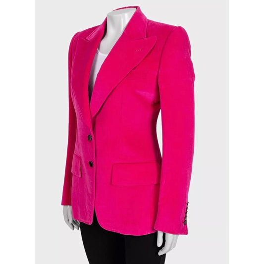 Tom Ford Pink Velvet Fitted Blazer - IT40/S pre-owned