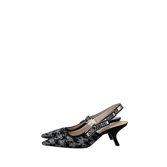 Dior J’Adior Houndstooth Slingback Pumps EU 39.5 Pre-owned
