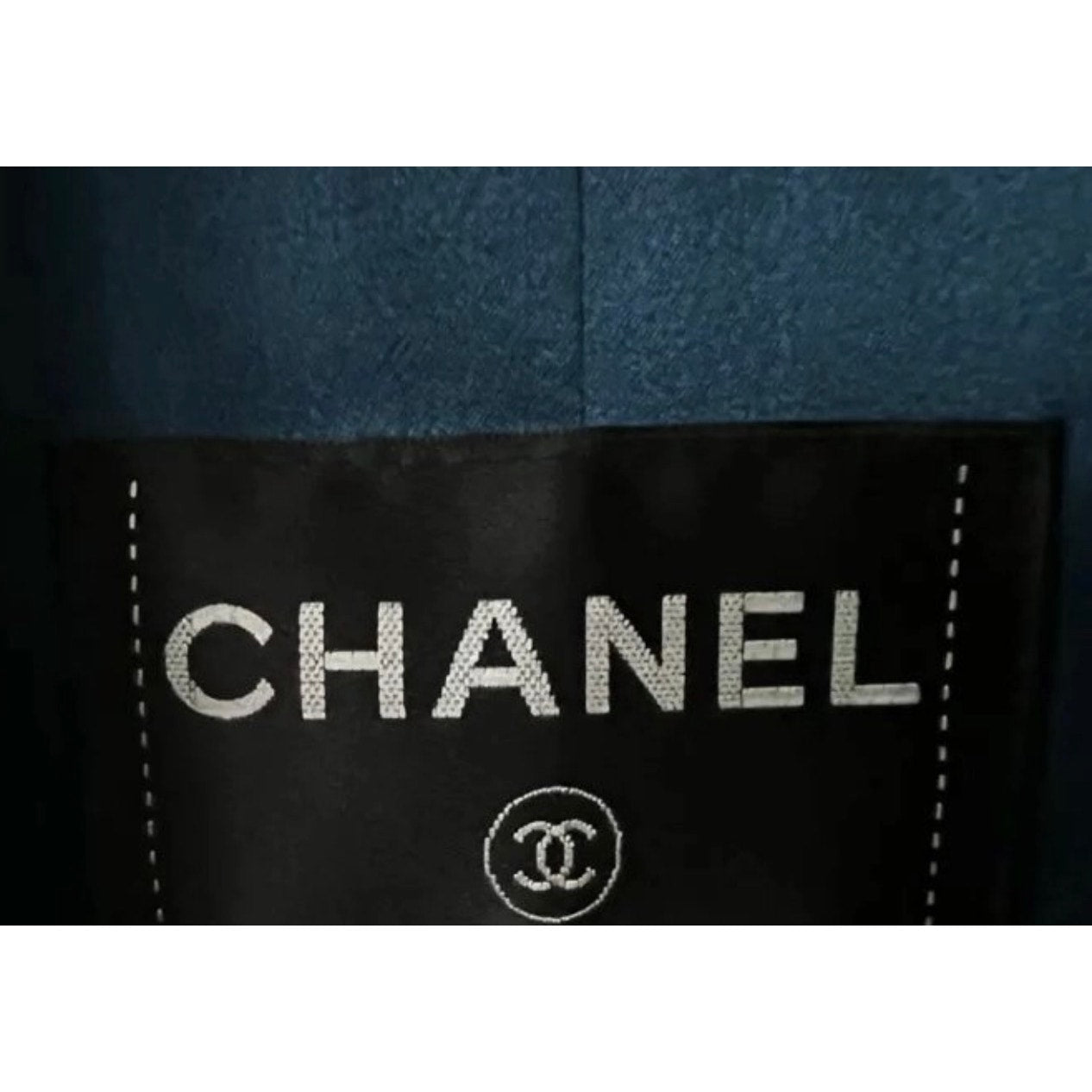 Chanel Cropped Blue Wool Double-Breasted Coat Sz.38 pre-owned