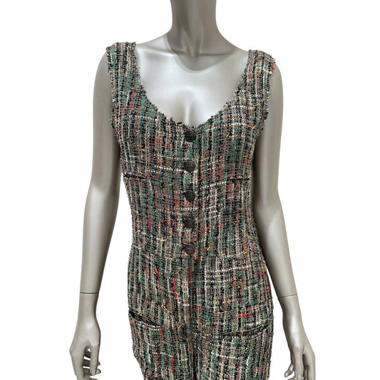 Chanel 2017 Timeless Tweed Jumpsuit FR 38 Pre-owned