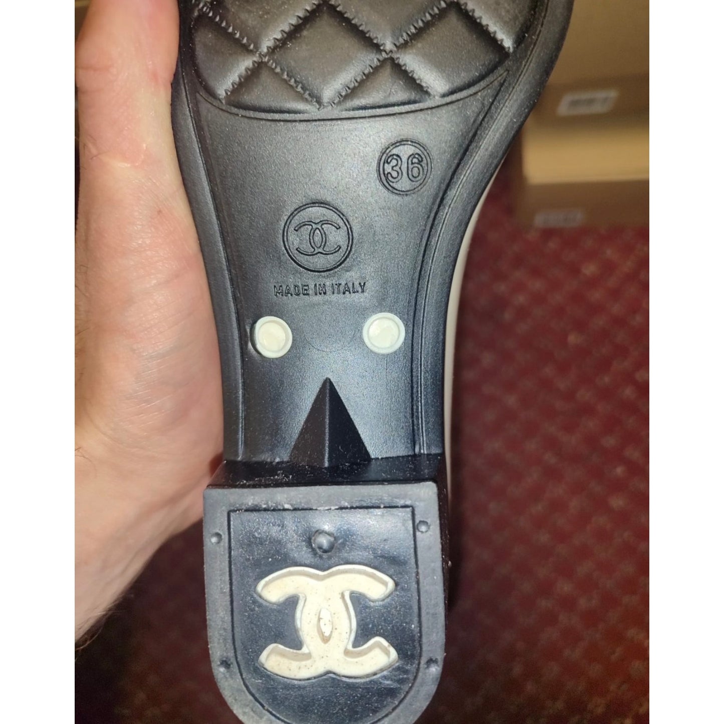 Chic Chanel White Rubber Boots Size 36 Pre-owned