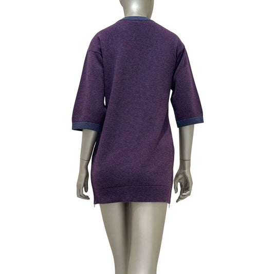 Chanel Purple Cashmere Long Cardigan FR 34 Pre-owned