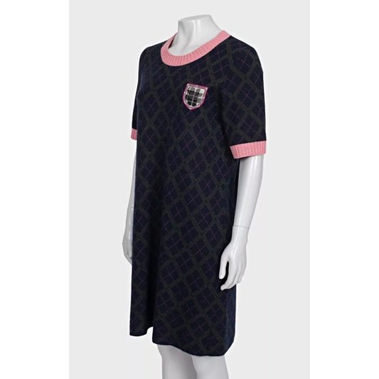 Chanel Paris-Edimbourg Cashmere Wool Blend Knit Dress Sz.44 Pre-owned