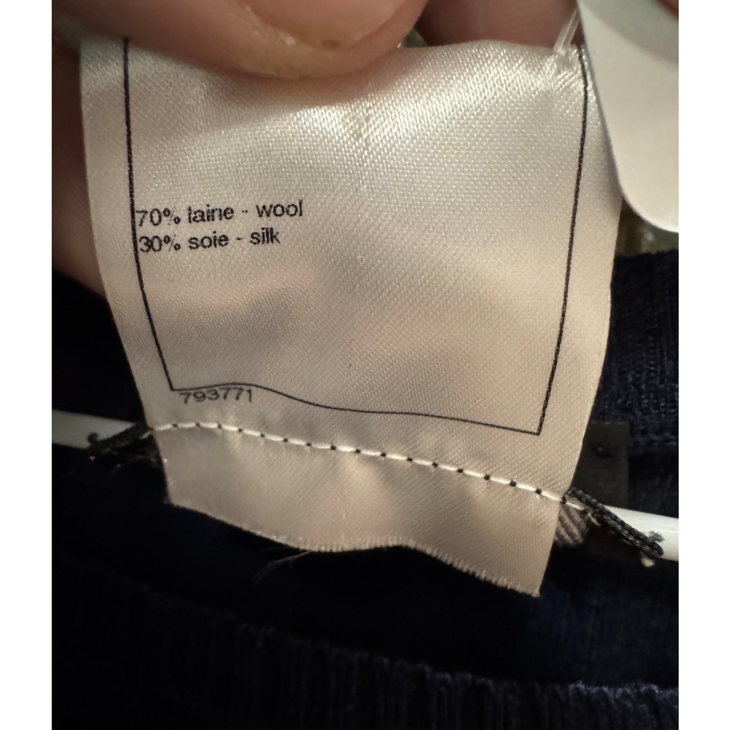 Chanel Fitted Wool & Silk Dress Sz.36 Pre-owned