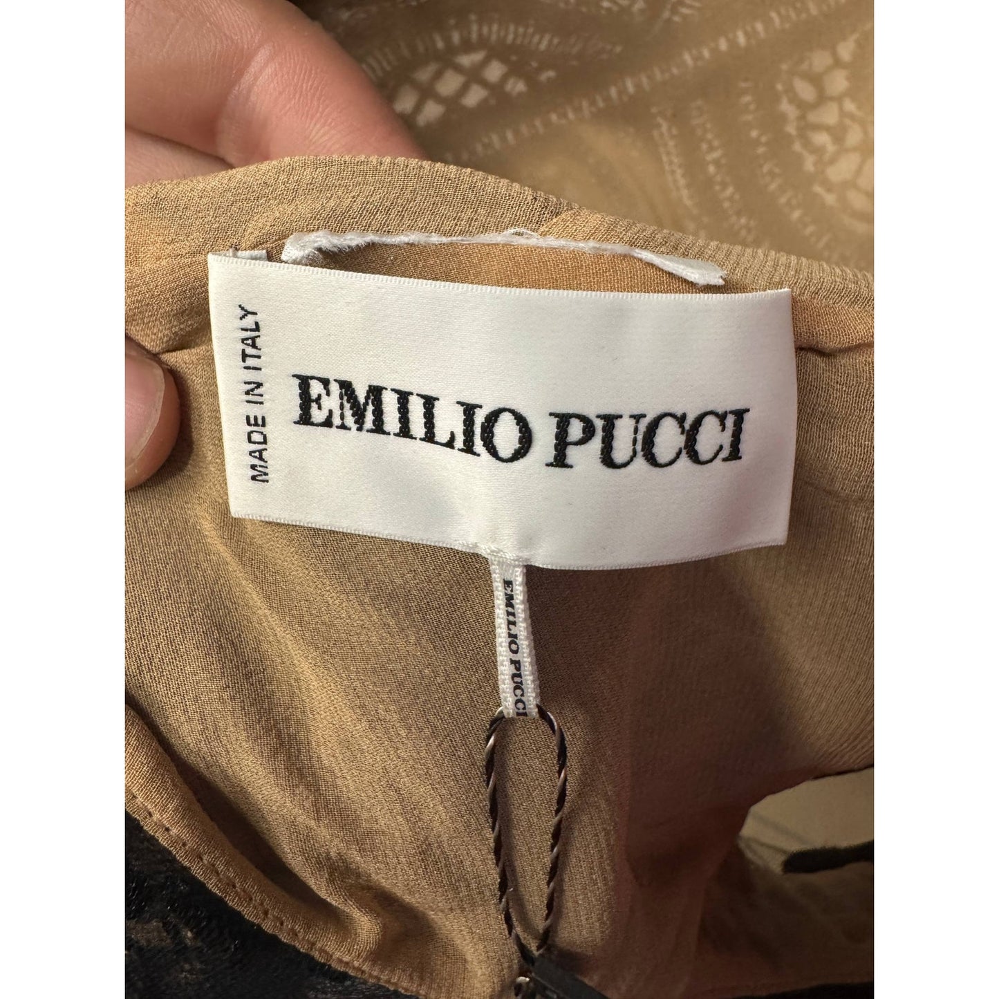 Emilio Pucci Elegant Black Sequin Peter Dundas Top Sz.XS Pre-owned