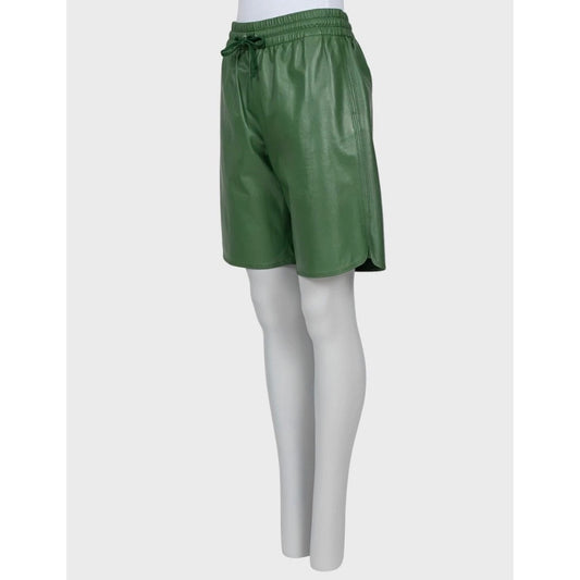 Celine Green Leather Shorts Sz. M Pre-owned