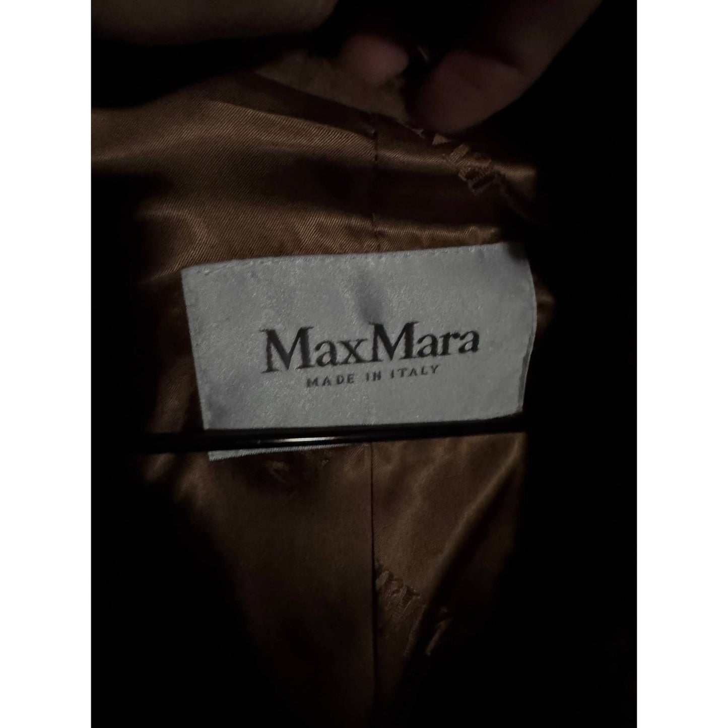 Max Mara Luxe Camel Wool & Silk Cropped Coat - Size L Pre-owned