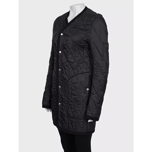 Rick Owens Black Straight Snap Button Jacket Coat IT 40 S Pre-owned