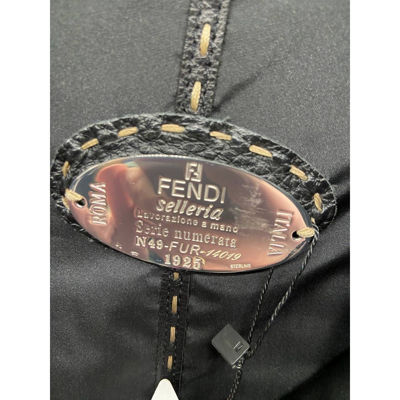 Fendi Blue Mink Fur Coat, Size M Pre-owned