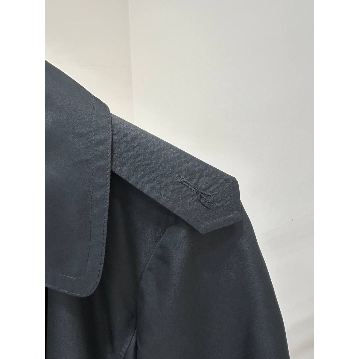 Vintage Versace Black Medusa Trench Coat Sz.40 Pre-owned