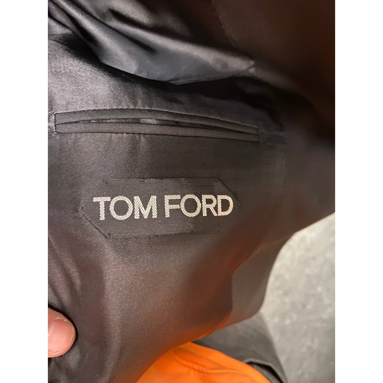 Tom Ford Men’s Black Three-Piece Wool Suit IT58 4XL Pre-owned