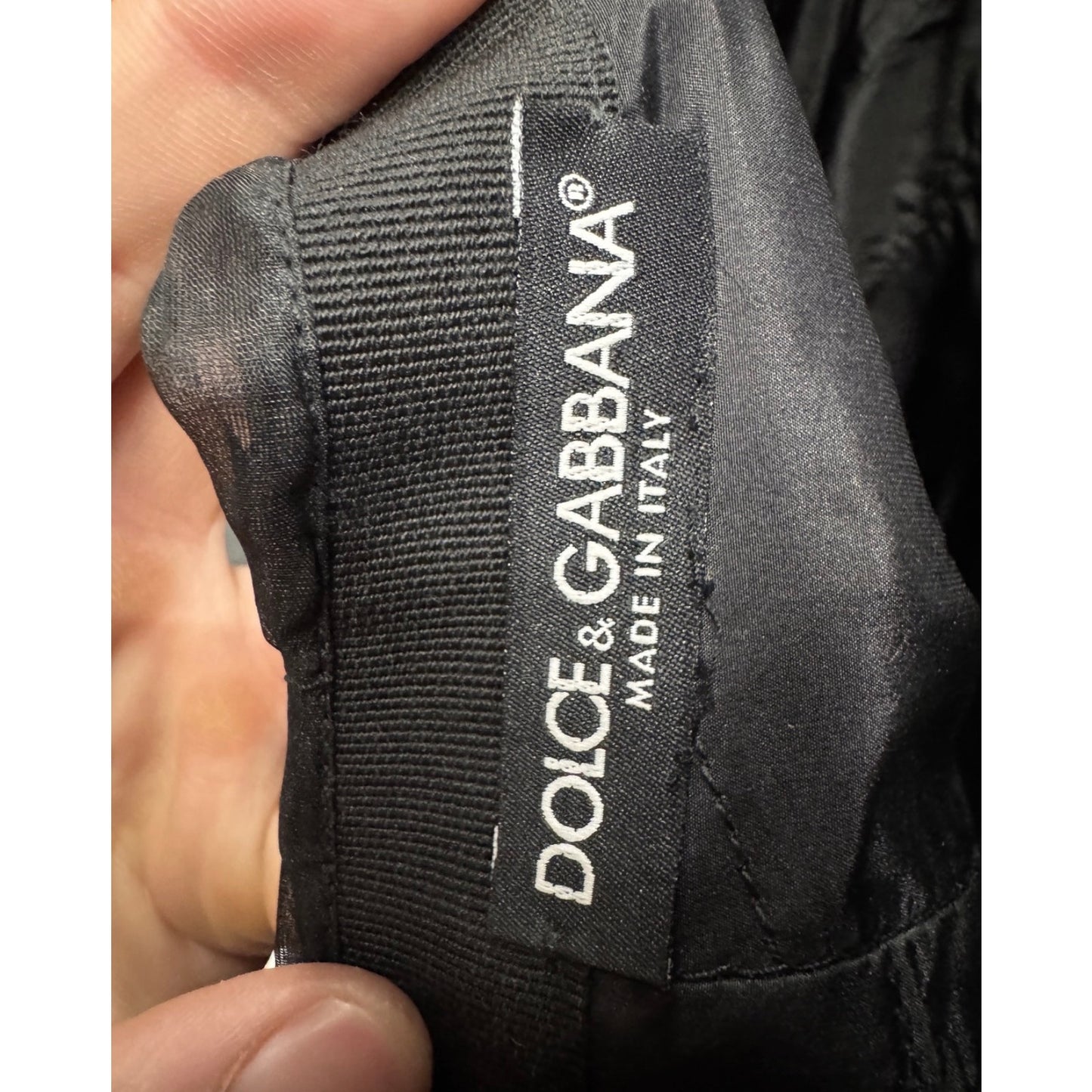 Dolce & Gabbana Black Silk Pleated Suit - IT40/S pre-owned