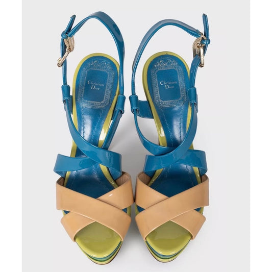 Christian Dior Leather Open-Toe High Heel Sandals - EU 36.5 Pre-owned
