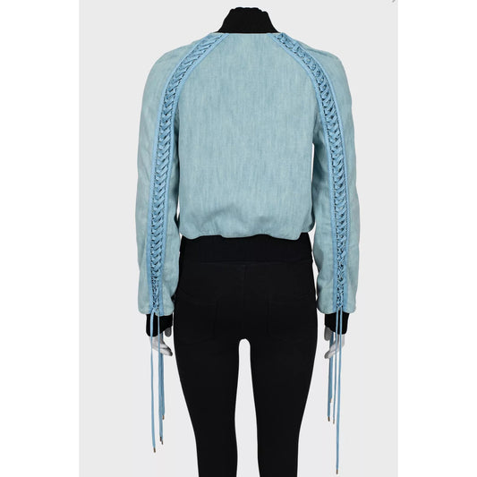 Christian Dior Light Blue Cotton Jacket - Size 40 Pre-owned