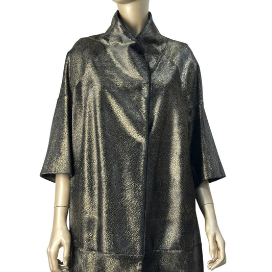 Elegant Moschino Fur & Leather Coat - IT Size 42 pre-owned