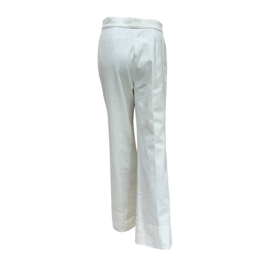 Elegant Chanel White Cotton Globalization Pants - Size 38 Pre-owned