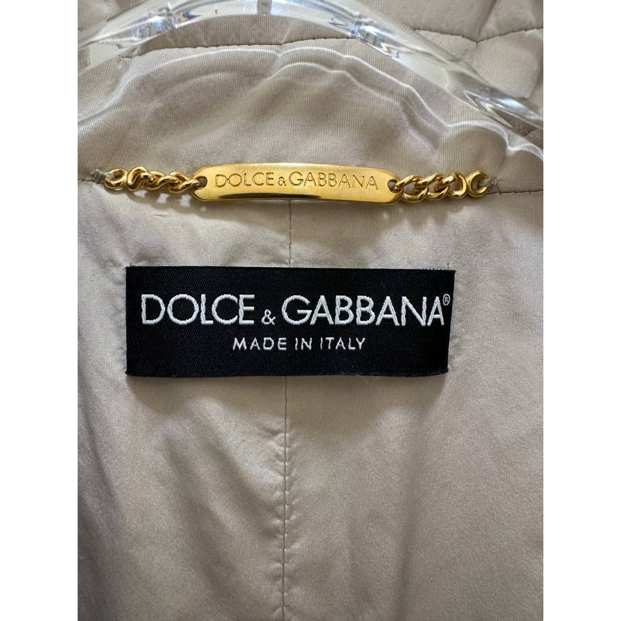 Dolce & Gabbana Ivory White Trench Coat Sz.40 Pre-owned