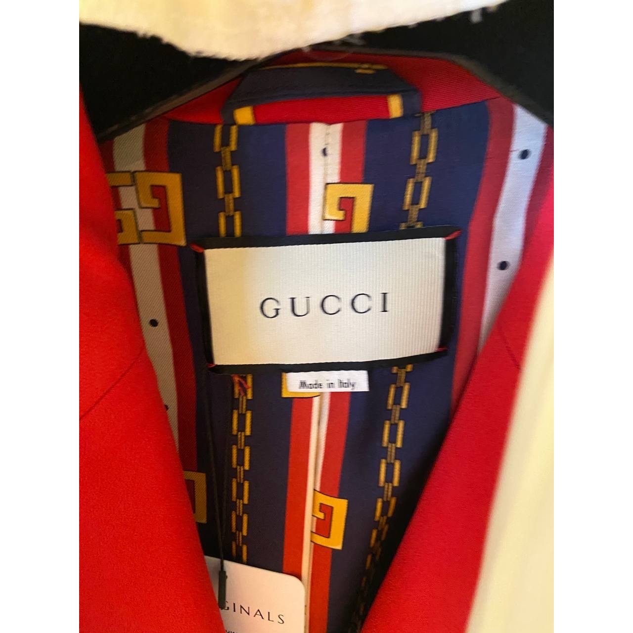 Gucci Red Fitted Jacket Contrast Trim IT38 XS Pre-owned