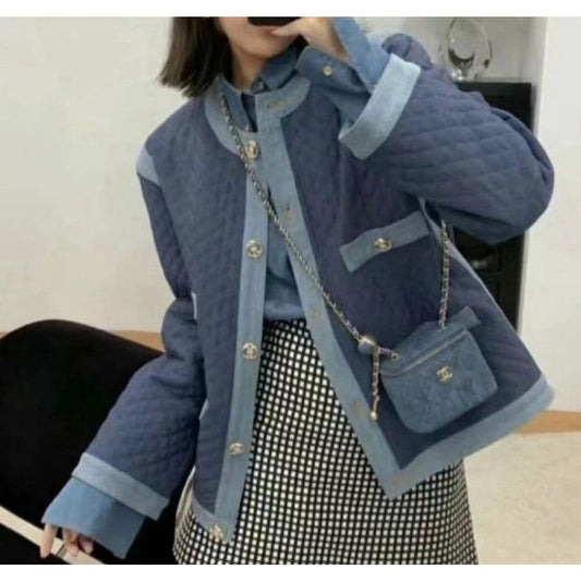 NWT CHANEL 20P Denim Jacket Sz.40 Pre-owned