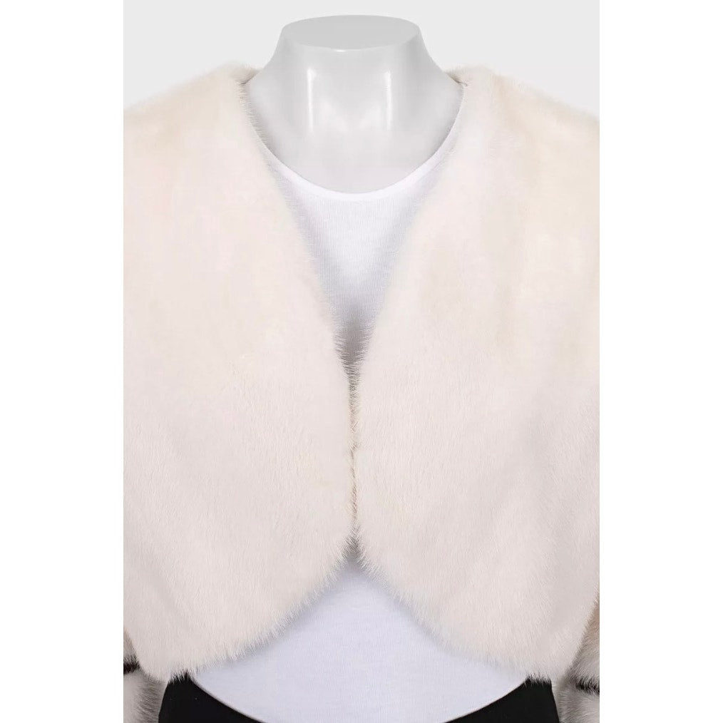 Zilli White Mink Fur Cropped Jacket IT40 | S Pre-owned