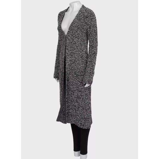 Elegant Christian Dior Black & White Button Cardigan Sz.38 Pre=owned