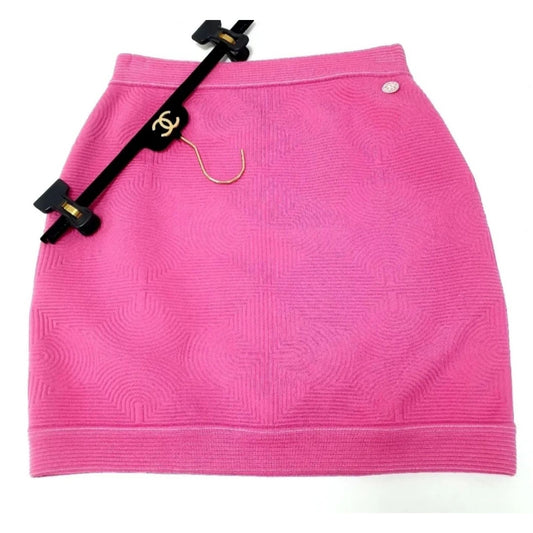 Chanel Pink Cotton Mini Skirt sz.40 Pre-owned