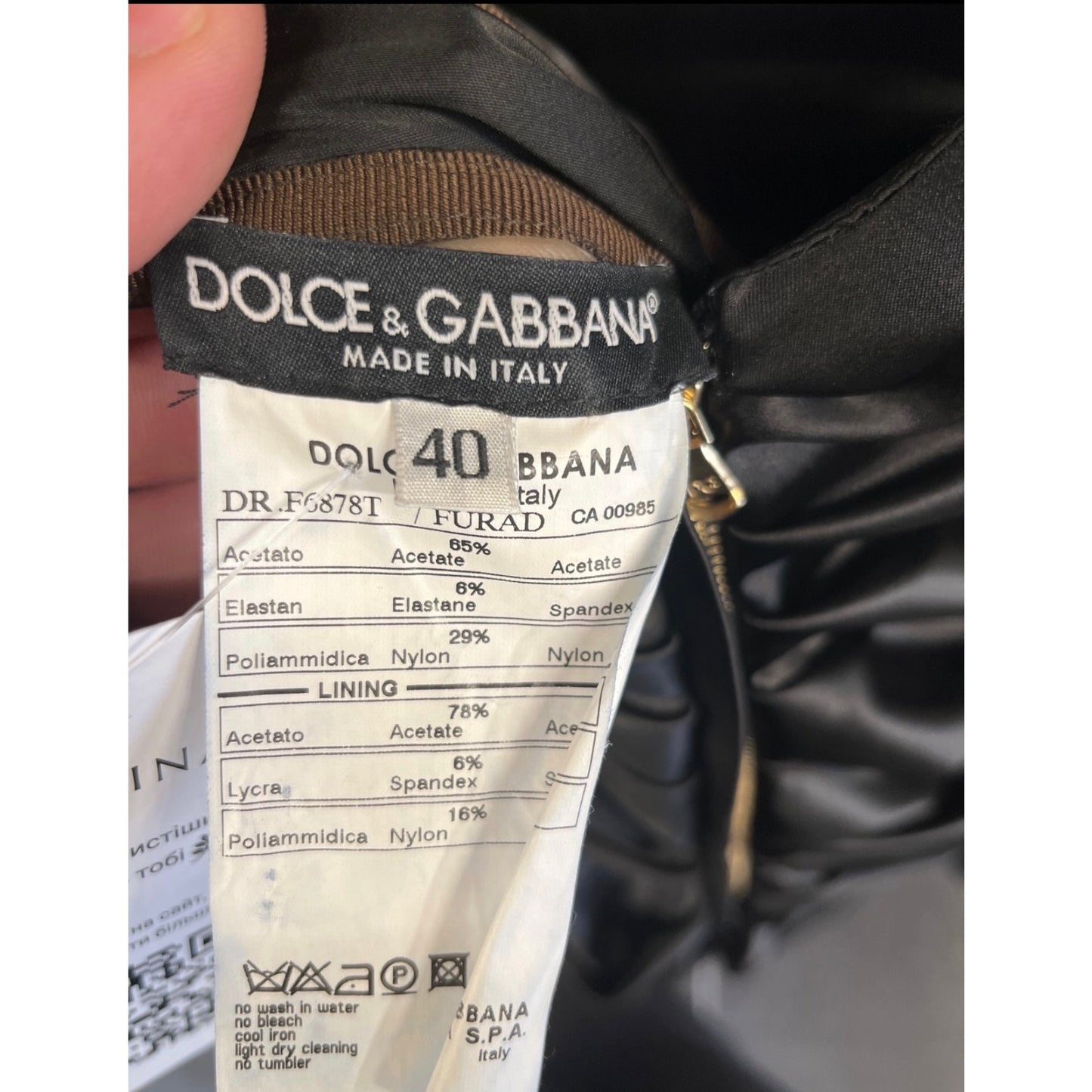 Dolce & Gabbana Black Draped Mini Dress - IT40/S pre-owned