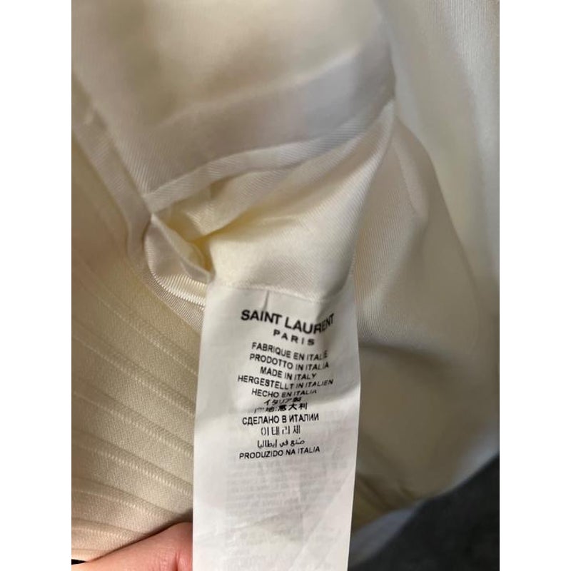 NWOT Saint Laurent White Blazer Sz.38 Pre-owned