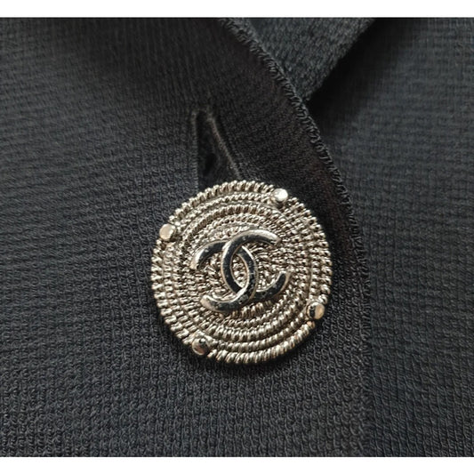 Chanel Black Knit Jacket Size 38 Pre-owned