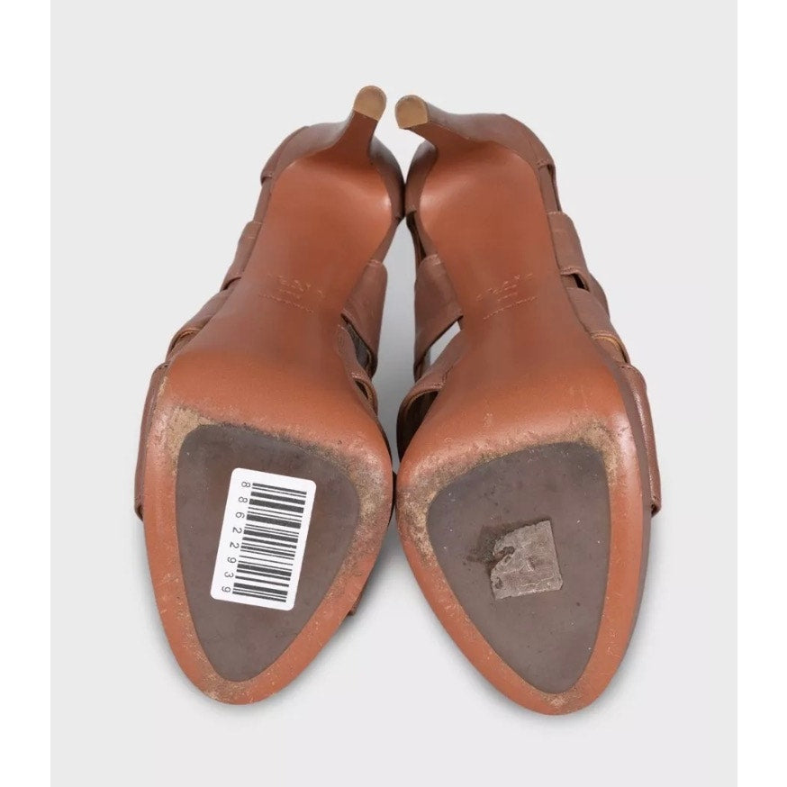 Alaïa Brown Leather Zip-Up Stiletto Sandals - EU 37.5 Pre-owned