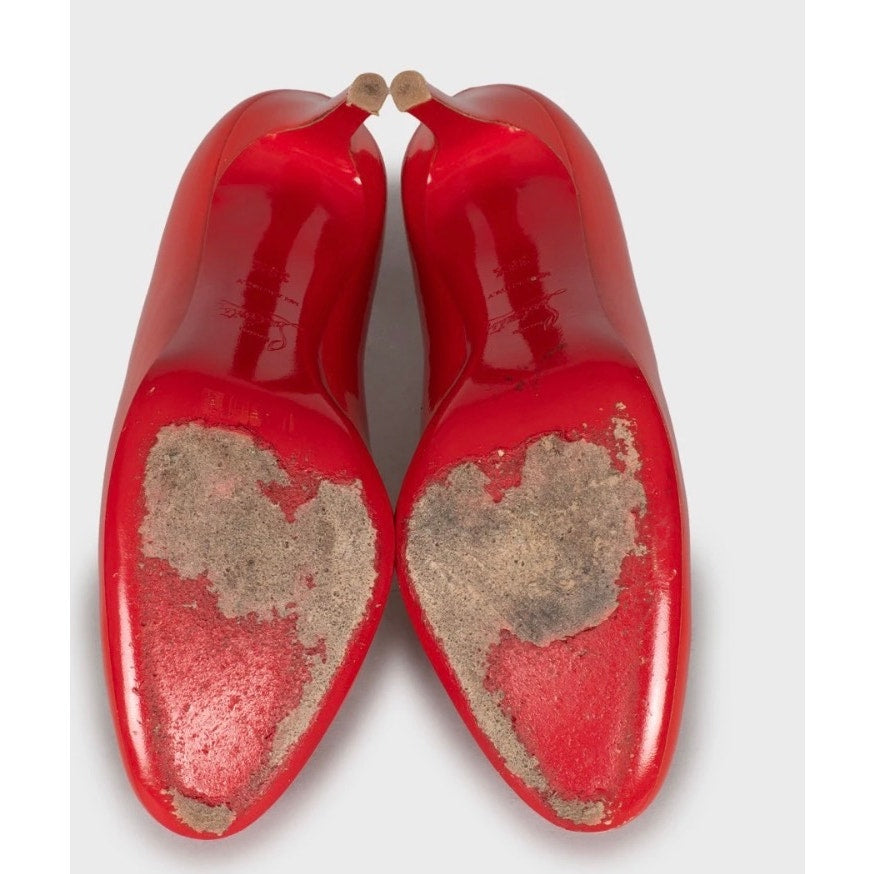 Christian Louboutin Red Patent Leather Pumps Sz.38.5 pre-owned
