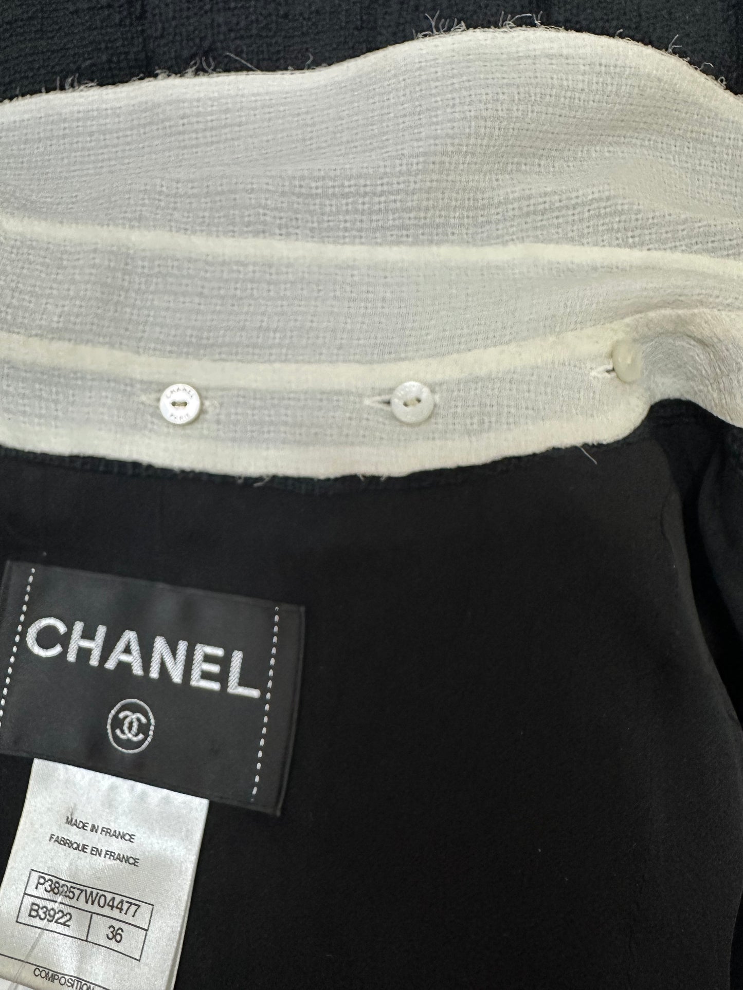 Chanel navy pleated set with silk inserts