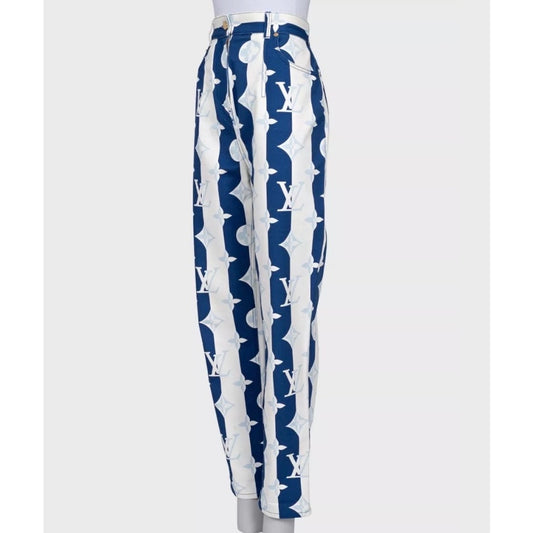 Louis Vuitton Monogram Striped Tapered Jeans - FR42/M Pre-owned