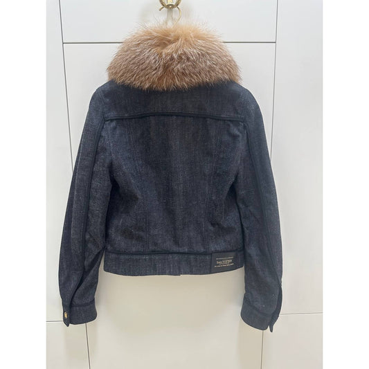 Louis Vuitton Denim Jacket Gold Buttons Women’s Size 36 Pre-owned