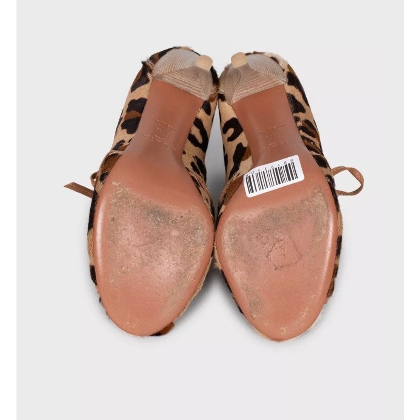 Alaïa Brown Leather Lace-Up Ankle Boots - Size 37.5 pre-owned