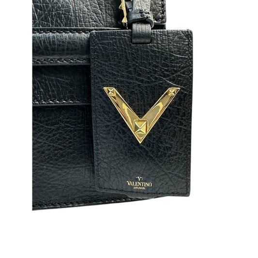 Valentino My Rockstud Black Leather Clutch Bag Pre-owned