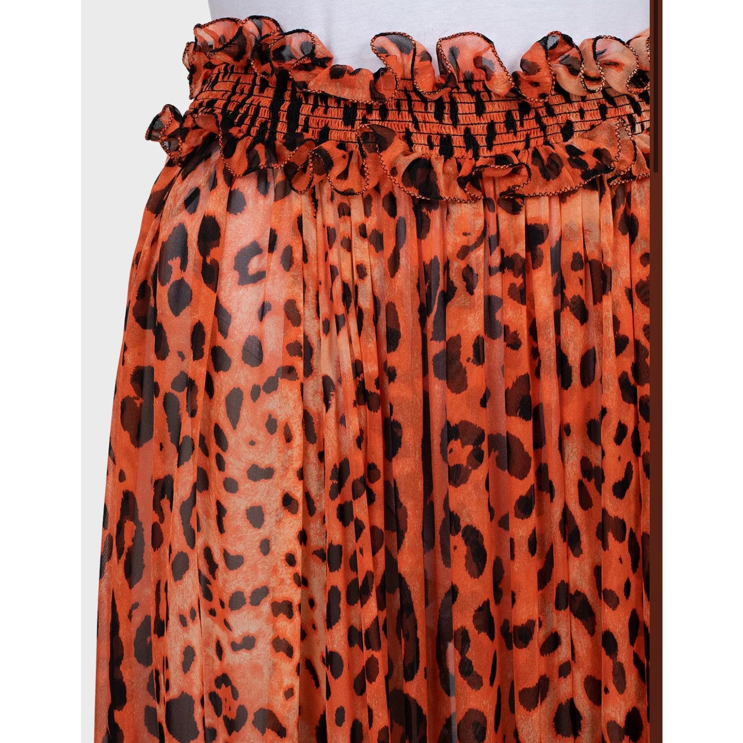 Dolce & Gabbana Silk Animal Print Maxi Skirt - XXS (IT36) Pre-owned