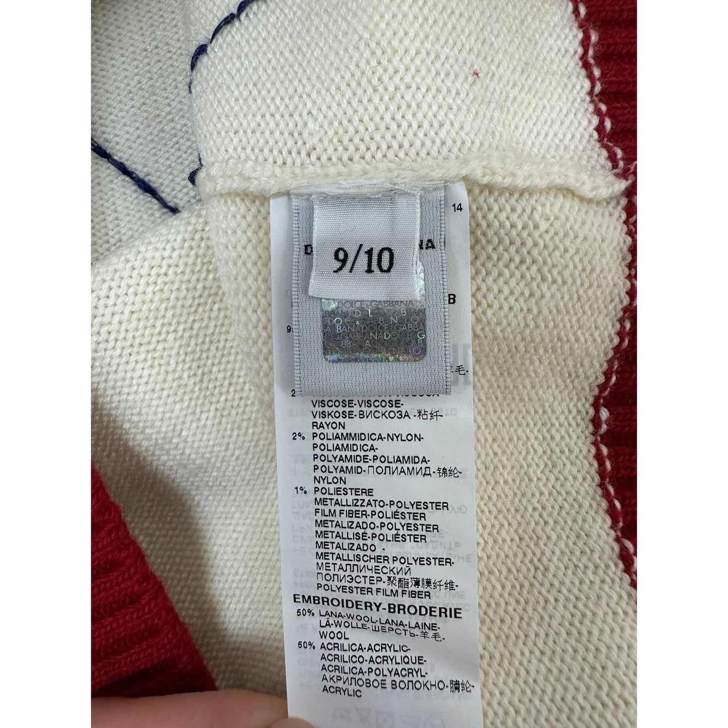 Dolce & Gabbana Kid's Diamond-patterned Vest Sleeveless Sweater Sz.9-10 years Pre-owned