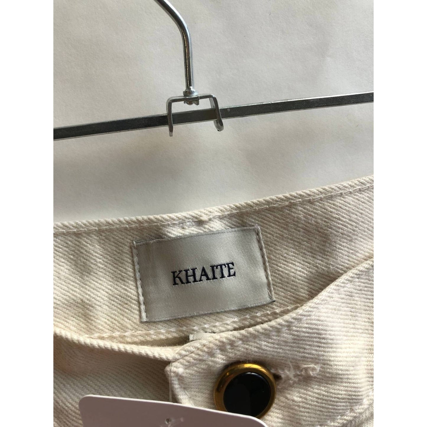 Khaite White Wide-Leg Mid-Rise Jeans - Size 29 Pre-owned