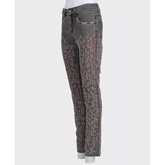 Chanel Gray Skinny Fit Jeans Sz.36 Pre-owned