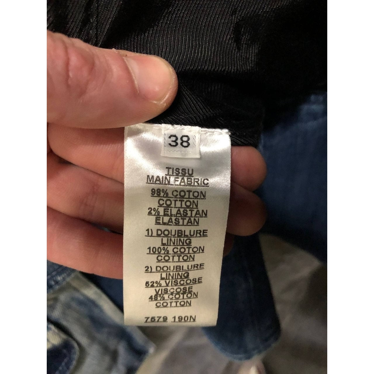 Balmain Double-Breasted Blue Denim Jacket - Size 38 pre-owned