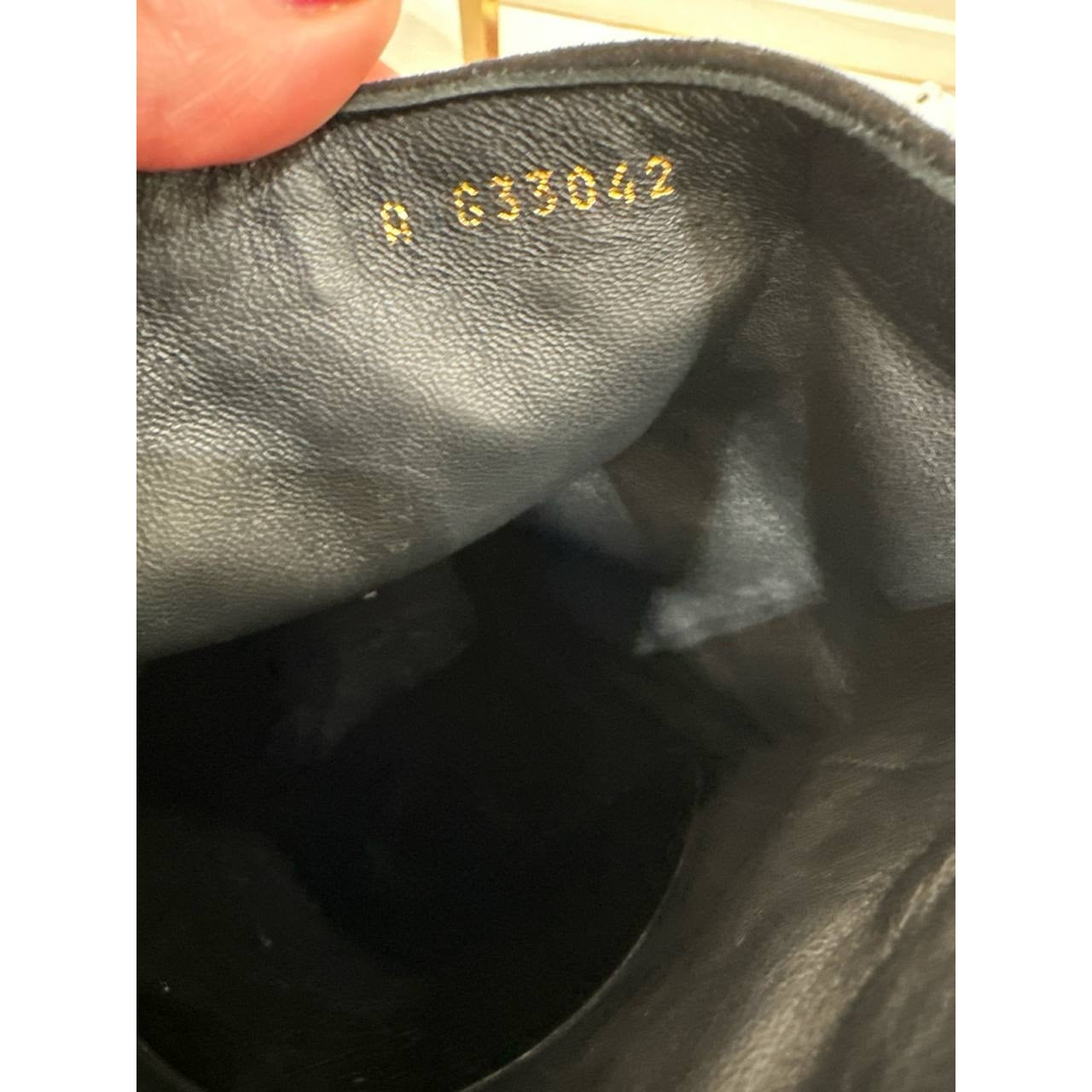 CHANEL Black Suede & Ribbon Patchwork Over Knee Boots Sz.38 Pre-owned