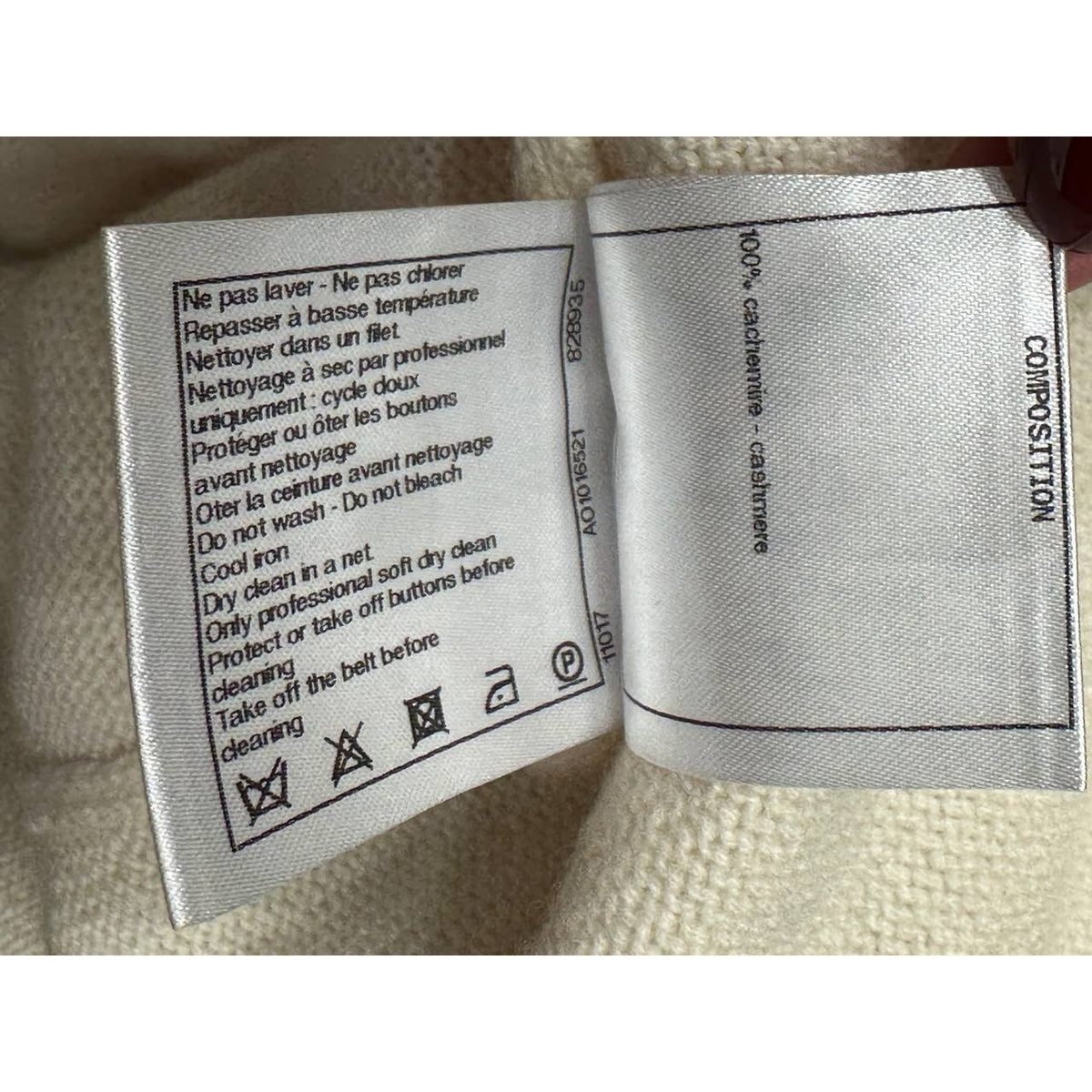 Chanel Cream Cashmere Knit Dress & Cardigan, FR 40 Pre-owned