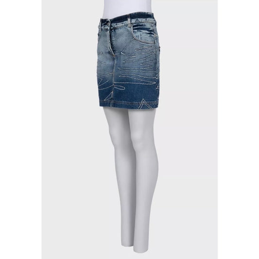 Chic Christian Dior Blue Denim Mini Skirt - FR34/XS pre-owned
