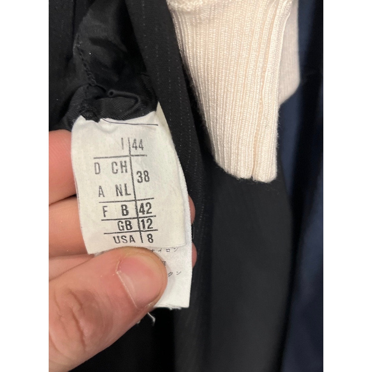 Gianfranco Ferre Black Striped Wool Suit Sz.42/L pre-owned