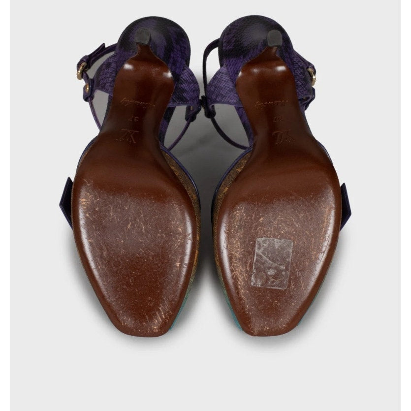 Louis Vuitton Limited Edition Purple Flash Jokes Sandals Sz.37 Pre-owned