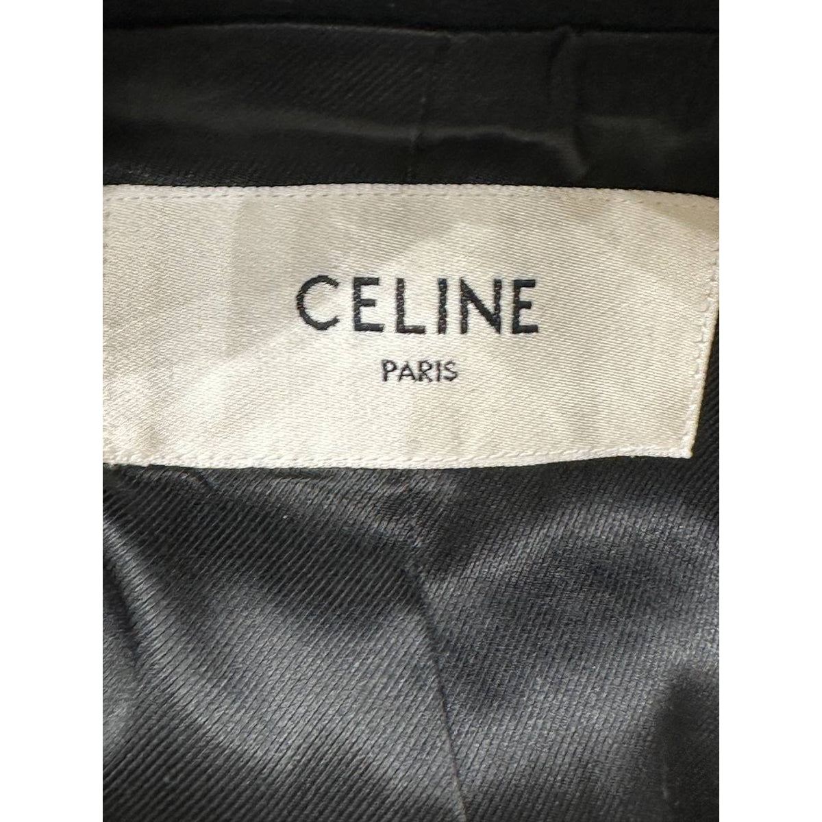 Celine Black Double-Breasted Wool Coat, Size 38 Pre-owned