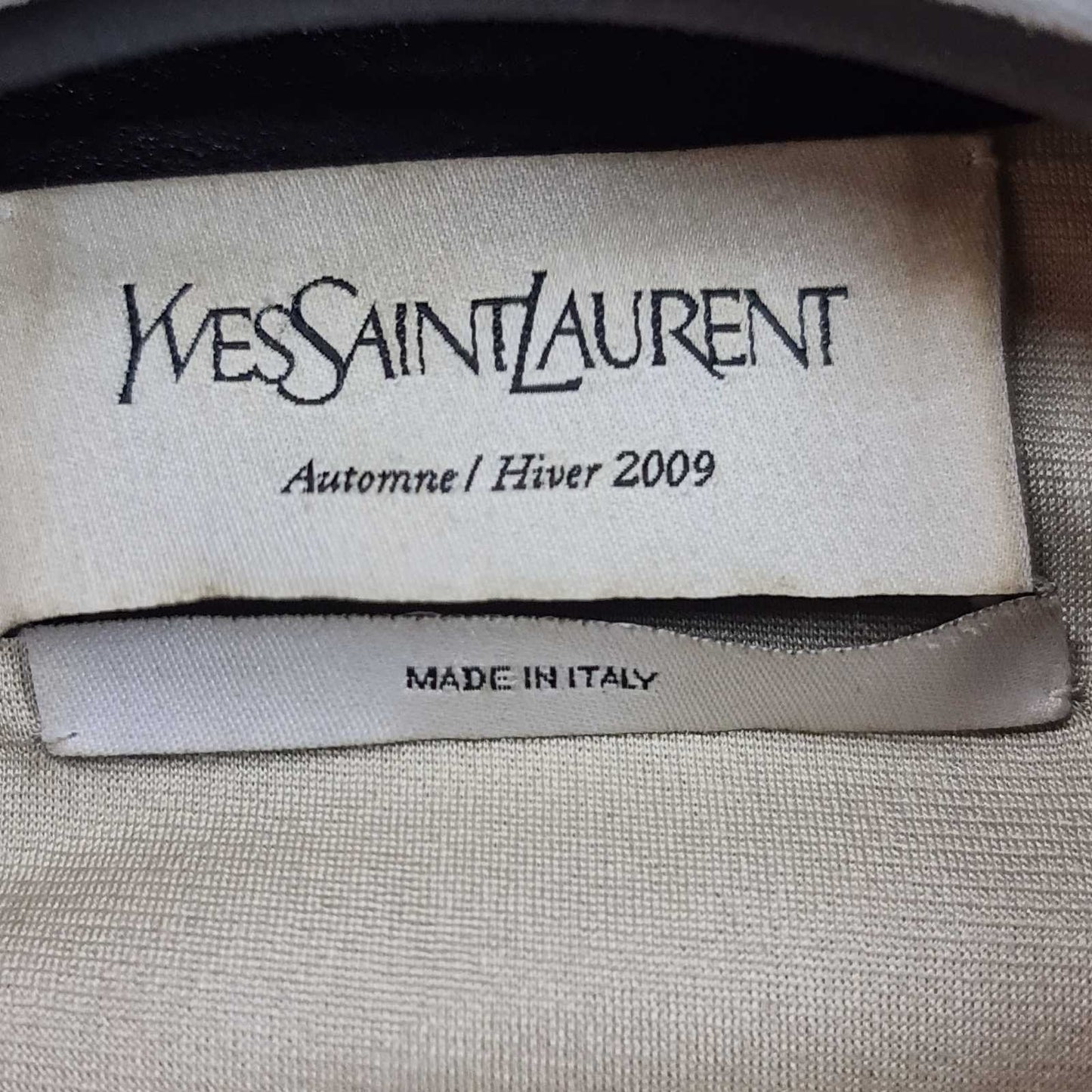 Yves Saint Laurent Black Leather Biker Jacket - Size 38 Pre-owned