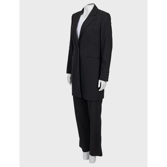 Gianfranco Ferre Black Striped Wool Suit Sz.42/L pre-owned
